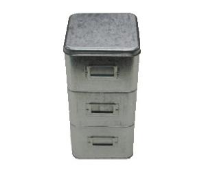 Quality Recycled Cmyk Square Tin Containers 114x114x230Hmm wholesale