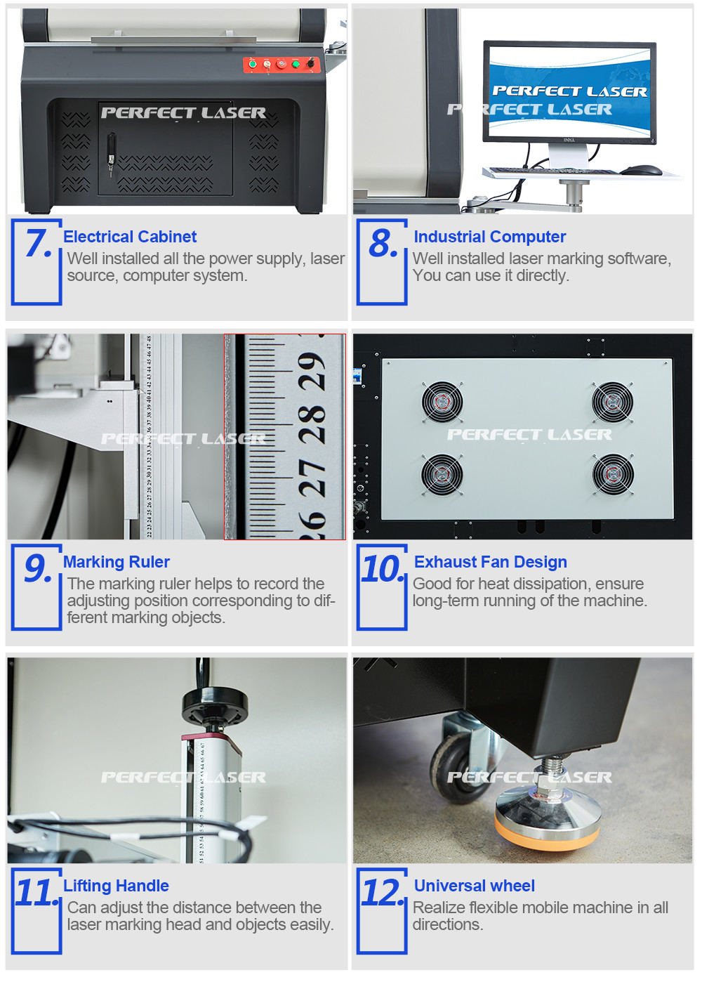 LCD Control Automatic CCD Camera Fiber Laser Marker Machine For Aluminum Brass