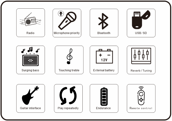 VOD Portable Multimedia Speaker With Bluetooth Android LCD Display