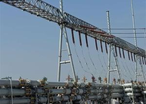 Quality ASTM A36 Hot dip Galvanized Substation Steel Tubular Structures, Beam and Gantry Frame Structures wholesale