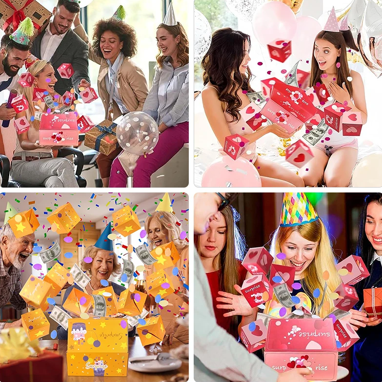 Elegant Paper Packaging Boxes Custom Boutique Christmas Gifts Scrapbook Surprise Bomb
