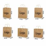 Custom Logo Khaki Kraft Wedding Gift Bag 8lb Load