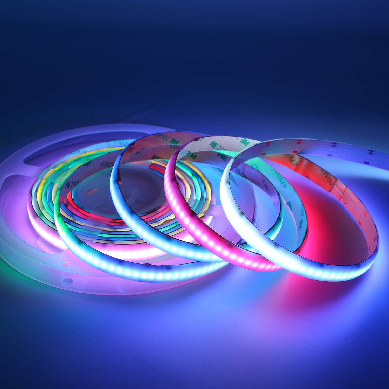 24V 720leds / Meter LED COB Strip Light Dream Color Soft With Remote Control