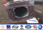 Galvanized High Mast 16m Steel Street Light Pole Black Surface Color