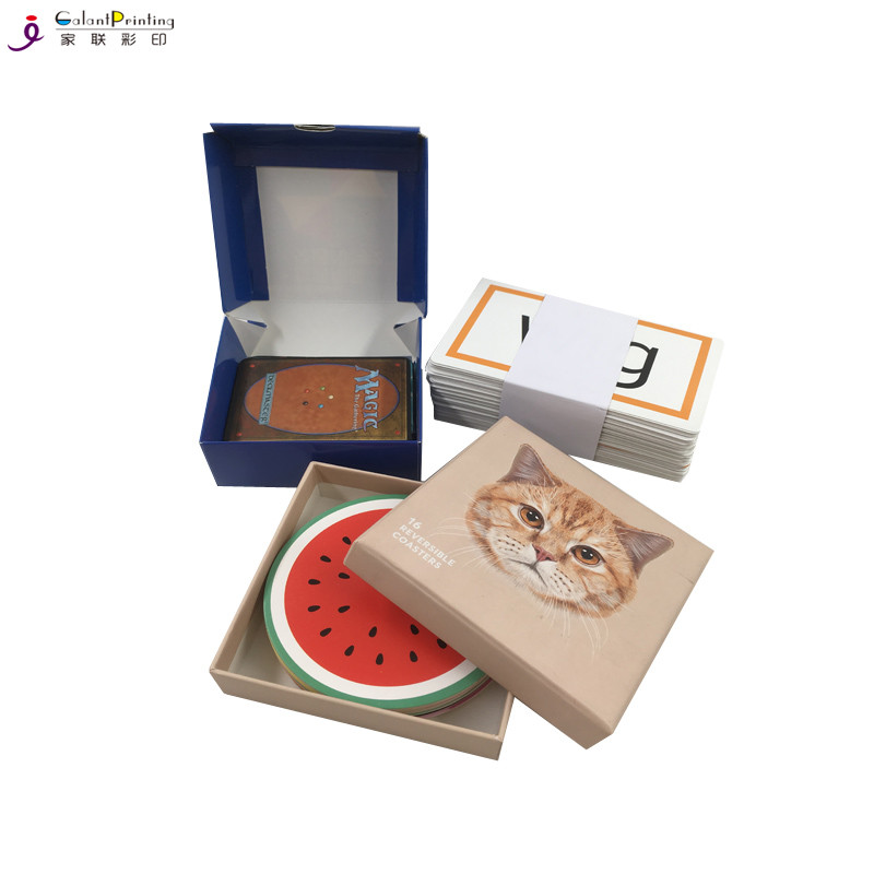 Glossy Finishing Card Printing Services Toddler Playing Cards Custom Shape