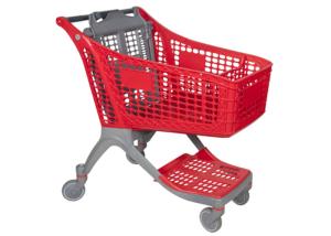 Quality Red Color Supermarket Shopping Trolley 60-240L Loading Capacity Easy To Move wholesale