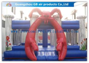 Quality Lobster Theme Inflatable Bouncer , Inflatable Crawfish Jumper Moonwalk Bouncer wholesale