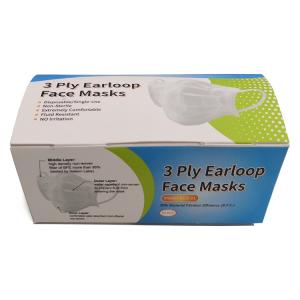 Quality Soft Disposable Medical PPE Disposable 3 Ply Face Mask With Elastic Earloop wholesale