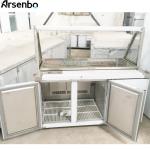 500L Prep Table Commercial Restaurant Refrigerator SUS201 310W With Glass Top