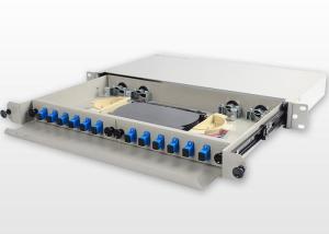 Quality SC Fiber Optic Patch Panel 12 Port 1U Single Mode ODF Fiber Termination Panel wholesale