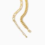 18K Gold Plated Double Chain Necklace for Girls' Fashion Accessory Collection