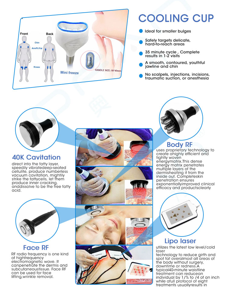 Cryo face body sliming portable cryo 360 cellulite reduction machine