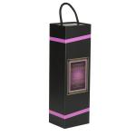 Single Folding Magnetic Wine Gift Box Luxury Cardboard Black Custom