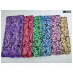 Pretty flocking velvet lace wedding african lace fabric bridal dress Dubai lady