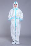 65GSM Disposable Isolation Coverall With Blue Taping
