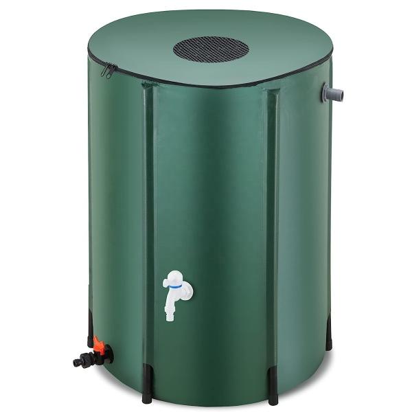 Extra Stable 250L Portable Water Collector Rain Barrel for Waterproof Rain
