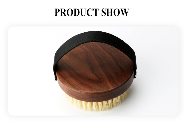Walnut Bath Dry Brush Organic Vegan Sisal For Boay Round Hand Brush