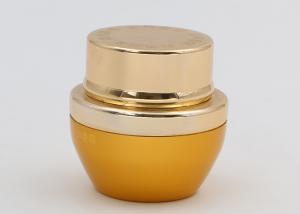 Quality Frosted Small Glass Cosmetic Jars With Lids , Gold Glass Ointment Jars Luxury wholesale
