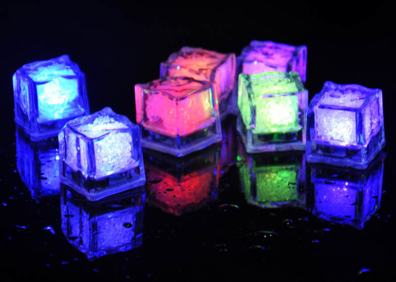 Seven Colour Kitchen Household Items Touch Induction Light Up Ice Cubes