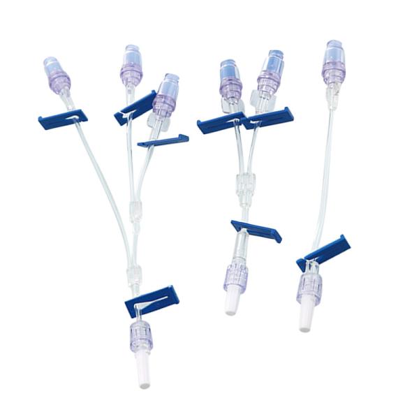 Medical one way extension tube with normal needle free connector luerlock