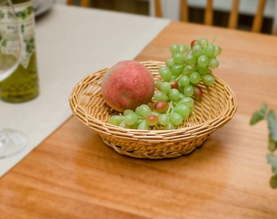 Wicker fruit basket willow bread basket water cleaning round shape customized