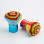 Multicolored Hair Kabuki Makeup Brush OEM Logo Facial Beauty Tools