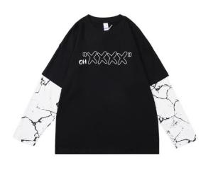 Quality Oem Apparel Manufacturers 230GSM 100% Cotton Men'S Oversized Print Double Long Sleeve T Shirt wholesale