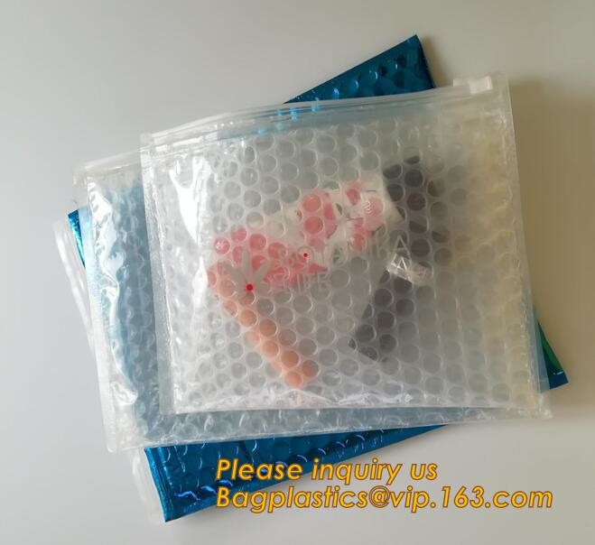 Cosmetic Pink Slider Padded Bag/Silver k Bag With Bubble,Padded Envelopes Cheap Aluminium Foil k Holographic