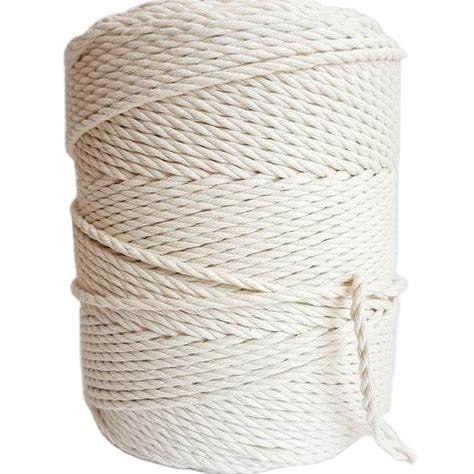 Canada 5mm Twisted Cotton Macrame Cord Made from Recycled Materials by YI LI