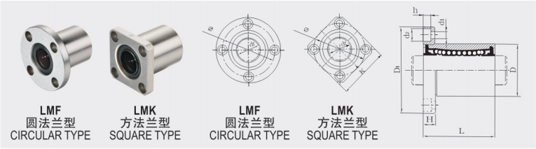 P0 Precision 16mm Linear Bearing LMK16 LMH16UU for High Precision Engineering Usage