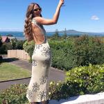 Sleeveless Open Back Summer Maxi Dress