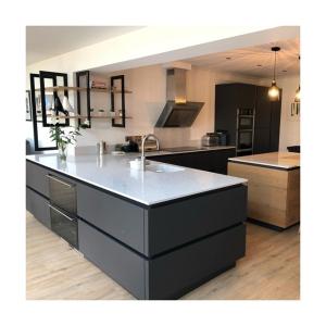 Quality Particleboard Door Material YALIG Painted Hpl Qatar Smart Fitted Kitchen Cabinet Modern wholesale