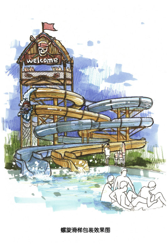 Customize Adult / Kids Waterpark Project , Theme Water Amusement Design / Customized Water Slide