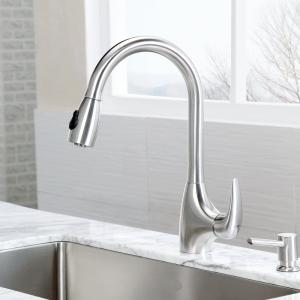Quality Krause stainless steel water saving pull out kitchen faucet wholesale