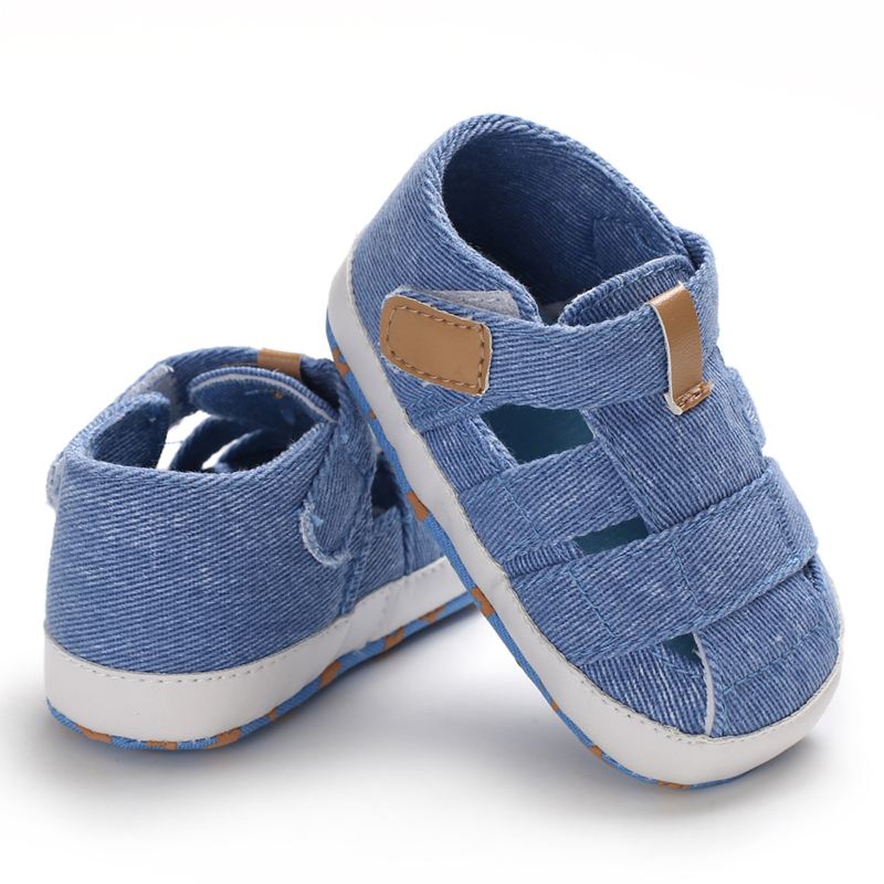 New fashion canvas soft sole boy prewalk infant crib Baby boy sandals