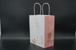 Customized Personalized Paper Bags White Kraft Bags With Handles Twisted FSC