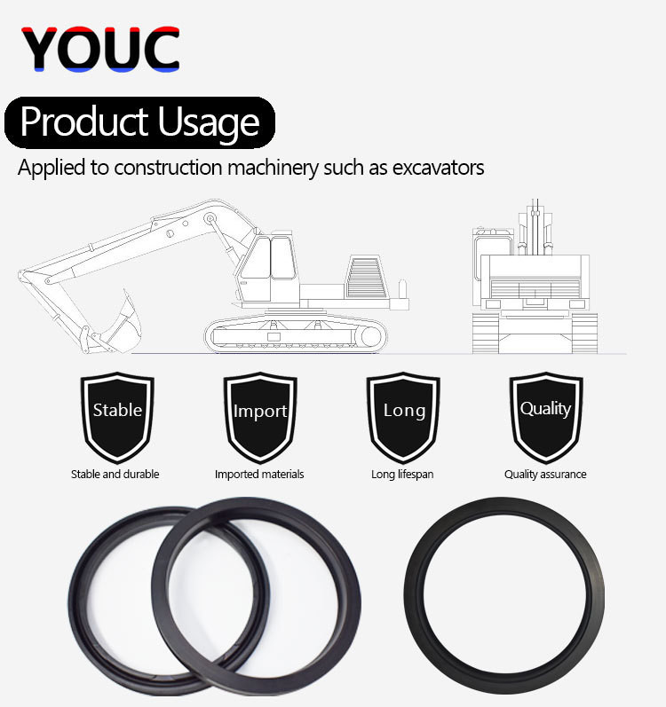 IUH U Type Rod Seal Main Seal Ring For Oil Cylinder Piston Rod