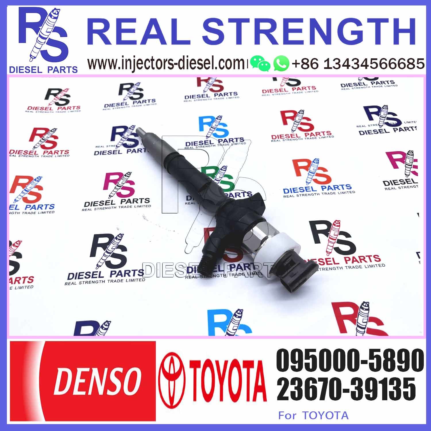 1KD-FTV Common Rail Fuel Nozzle Injector 095000 5890 0950005890 095000-5890 For Toyota 1KD-FTV