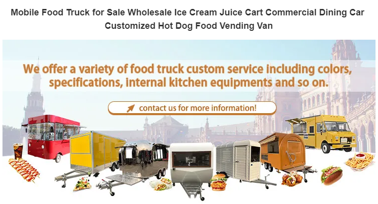 110v/220v Electric Vendor Carts Hot Dog Mobile Food Truck with Soybean Material