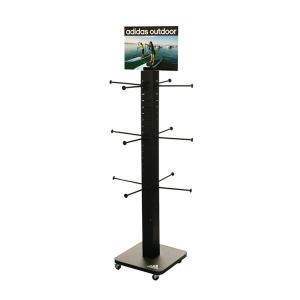 Quality Metal Custom Display Stand Outer Door Products Tower Pop Displays With Casters wholesale