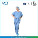 Blue 30gsm 40gsm Surgical Scrub Suits Light Blue Scrub Suit