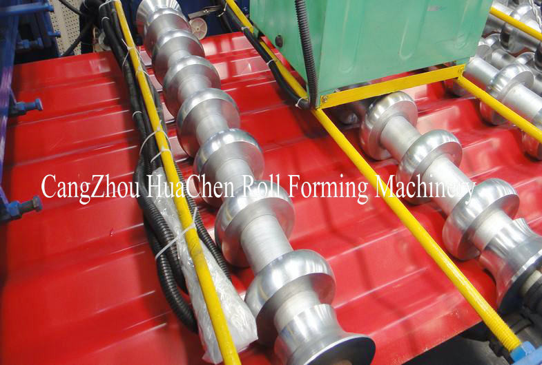Hydraulic Wave Roof Glazed Tile Roll Forming Machine / Roll Form Equipment