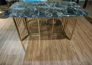 Quality Electrostatic Paint Surface 75cm Wrought Iron Marble Table wholesale