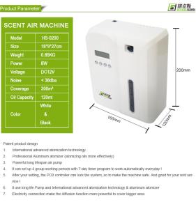 Quality Wall Mounted 120ml 300m3 5W Fragrance Freshener Machine wholesale