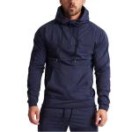 Wholesale Cotton Spandex Long Sleeve Workout Pullover Hoodie Sweatshirts for Men