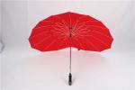 Custom Printing Ladies Windproof Umbrella Red Compact Travel Umbrella