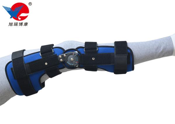 Blue Breathable Full Leg Knee Brace Extendable Hinge Bar Design Fit Taller Size