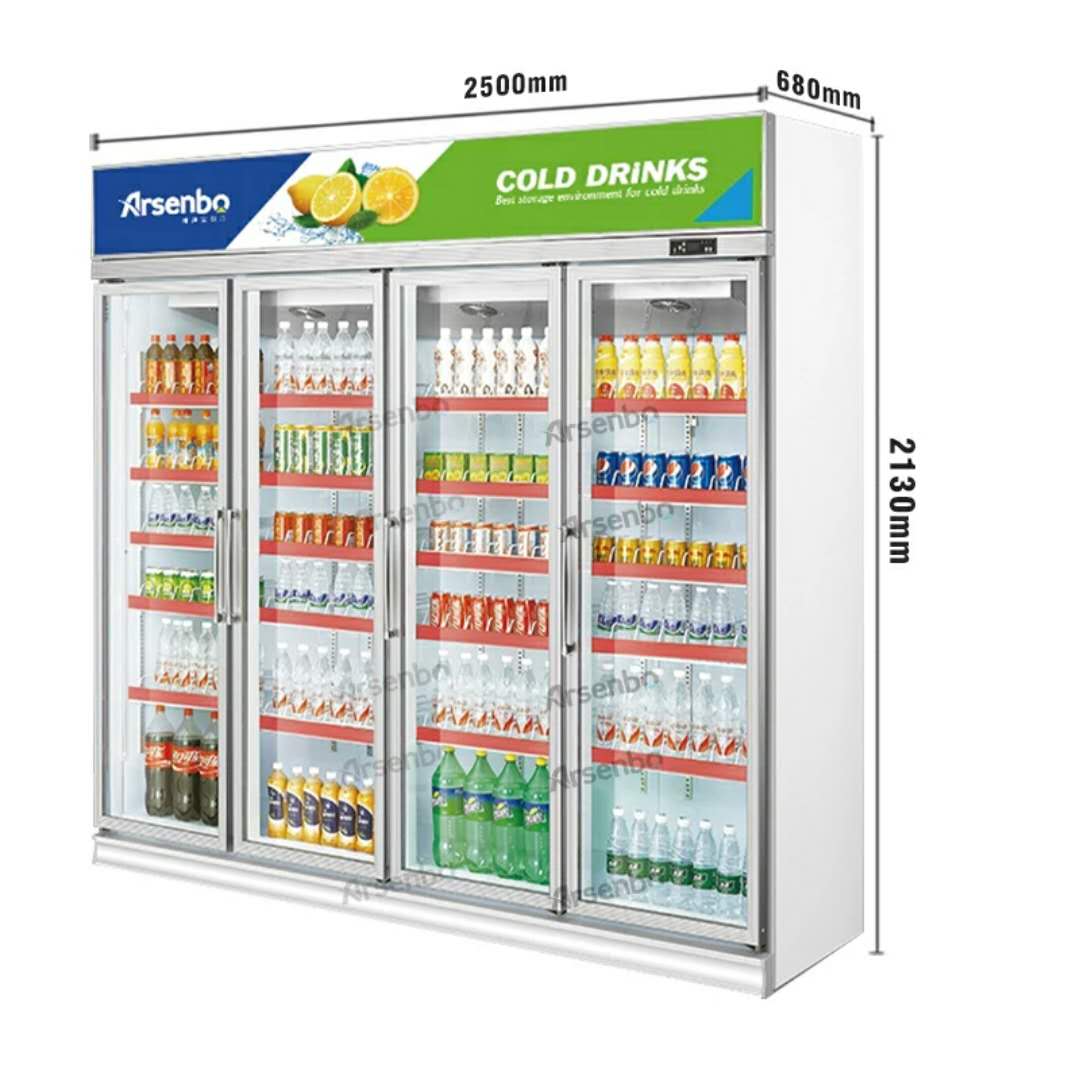 Upright 1600L Commercial Beverage Refrigerator Height 2130mm Multiscene