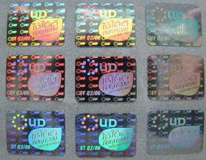 Quality Adhesive Custom Holographic Labels Waterproof With Cooper Paper Material wholesale