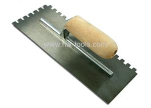 Quality Carbon steel blade plastering trowel with teeth HW02102 wholesale